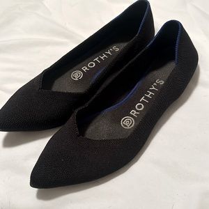Rothy’s “The Point II” Women’s Size 7 Black Shoes